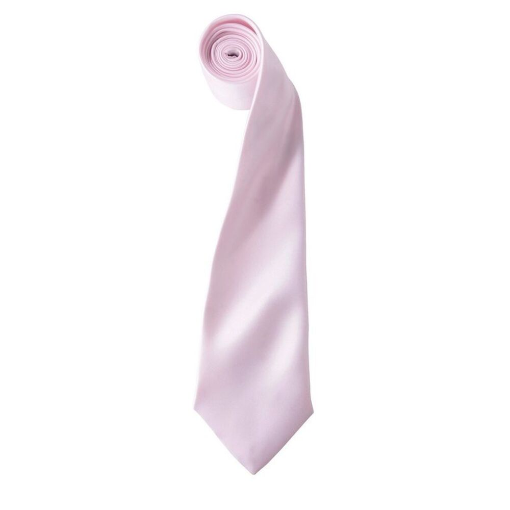 Premier Unisex Adult Colours Satin Tie / Pink